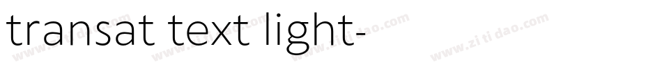 transat text light字体转换